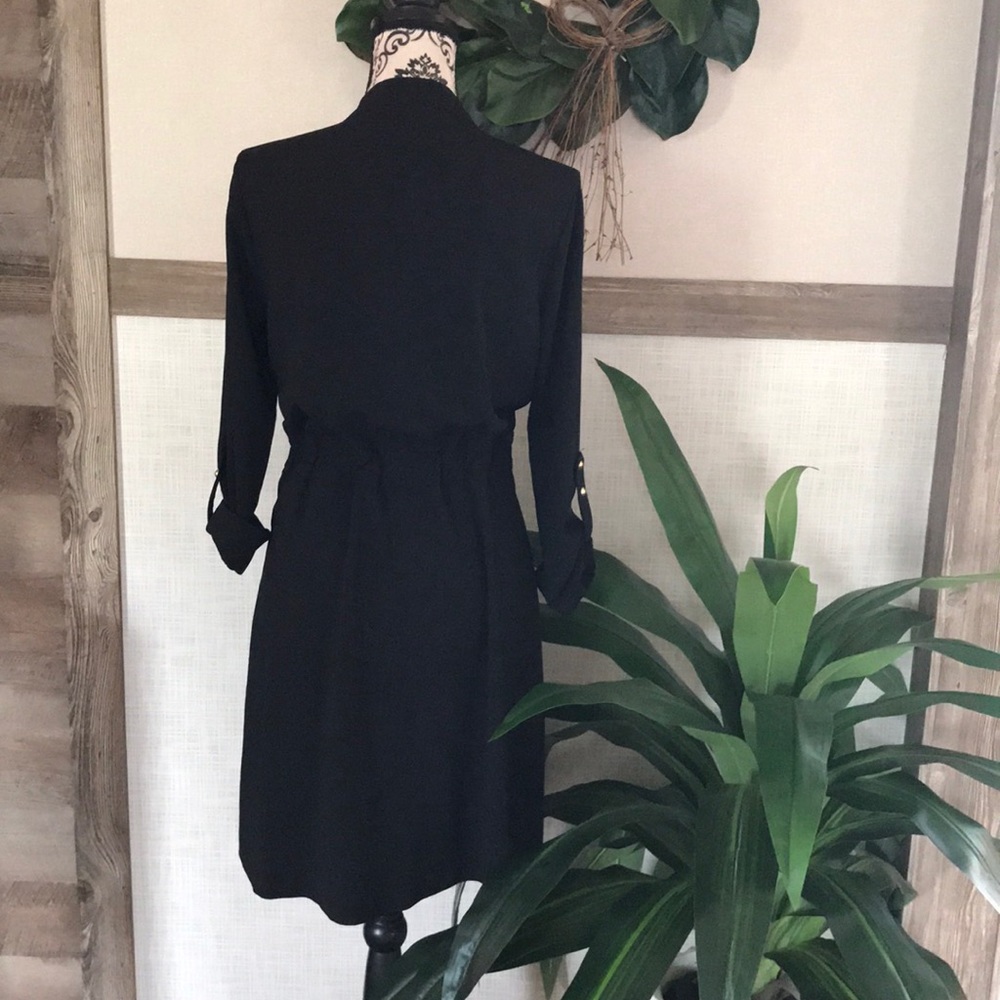 Cache Gold Buckle Ruffled Wrap Dress - Picture 5 of 8